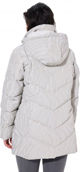 Ulla Popken HYPRAR Wave Quilted Water-Repellent Jacket Off-White - Dzsekik - 