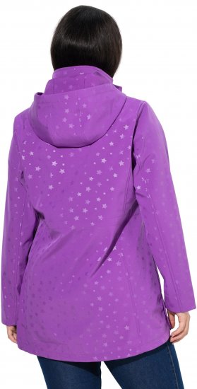 Ulla Popken HYPRAR Star Print Softshell Jacket Purple - Dzsekik - 