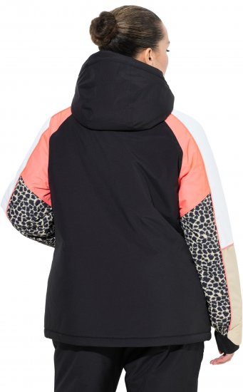 Ulla Popken HYPRAR Patchwork Sleeve Performance Jacket Black - Dzsekik - 