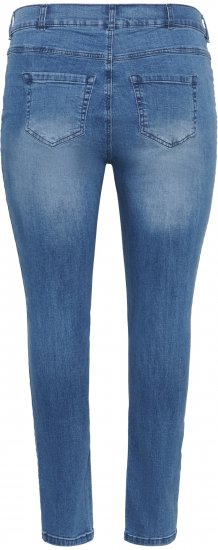 Kaffe Curve Laurina Farmer Washed/Destroyed Blue Denim - Női Farmer & Nadrágok Nagy Méretekben – Plus Size - 