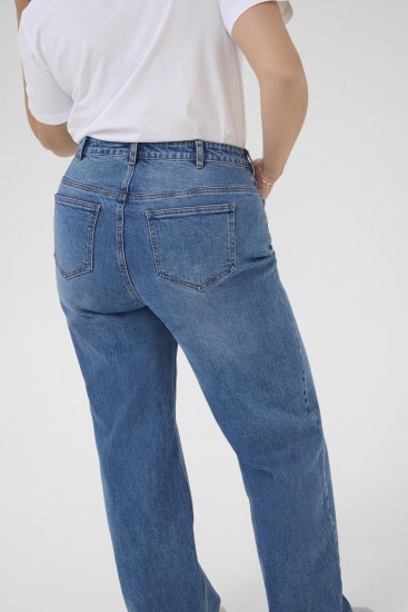 Kaffe Curve Leoana Széles szárú hosszú farmer Vintage kék - Női Farmer & Nadrágok Nagy Méretekben – Plus Size - 
