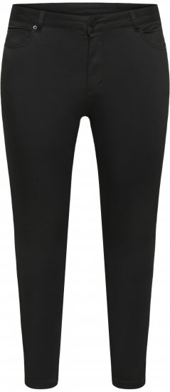 Kaffe Curve Dina Slim fazonú rövidített farmer Fekete - Női Farmer & Nadrágok Nagy Méretekben – Plus Size - 