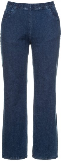 Ulla Popken Wide Leg Elastic Waist Mary Fit Marlene Stretch Jeans Denim Blue - Női Farmer & Nadrágok Nagy Méretekben – Plus Size - 