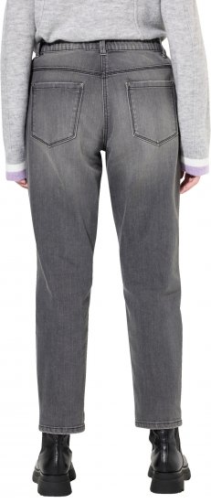 Ulla Popken Distressed Stretch Fit Boyfriend Jeans Dark Denim Blue - Női Farmer & Nadrágok Nagy Méretekben – Plus Size - 