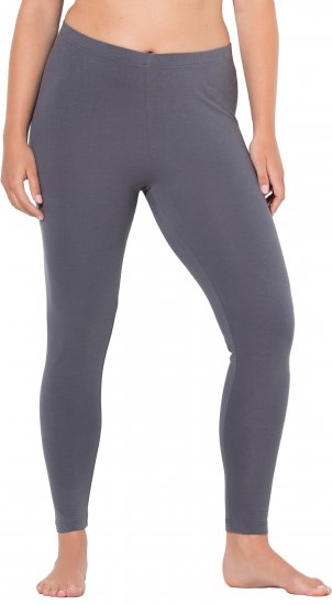 Ulla Popken Basic Stretch Knit Ankle Length Leggings Dark Grey - Női Farmer & Nadrágok Nagy Méretekben – Plus Size - 