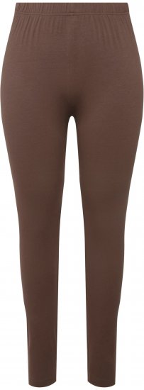 Ulla Popken Basic Stretch Knit Ankle Length Leggings Nougat Brown - Női Farmer & Nadrágok Nagy Méretekben – Plus Size - 
