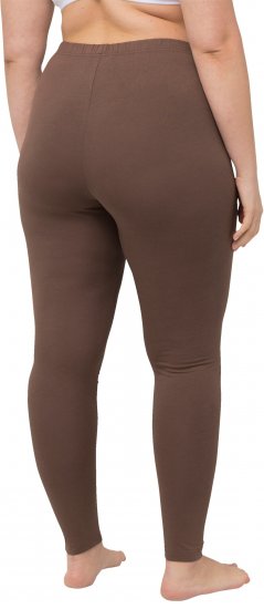 Ulla Popken Basic Stretch Knit Ankle Length Leggings Nougat Brown - Női Farmer & Nadrágok Nagy Méretekben – Plus Size - 