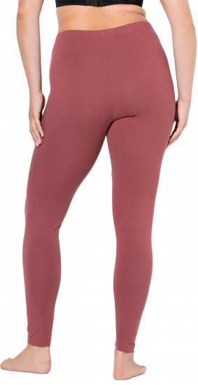 Ulla Popken Basic Stretch Knit Ankle Length Leggings Brick Red - Női Farmer & Nadrágok Nagy Méretekben – Plus Size - 