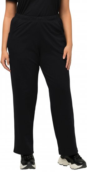 Ulla Popken Pull On Knit Straight Leg Pocket Pants Black - NŐI RUHÁZAT 40-66 - 