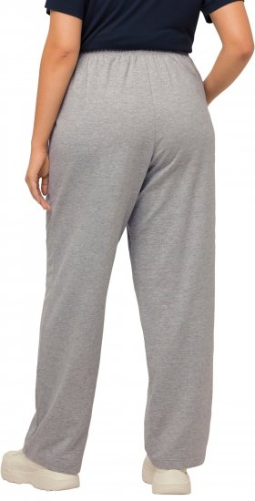 Ulla Popken Pull On Knit Straight Leg Pocket Pants Light Grey Melange - Női Farmer & Nadrágok Nagy Méretekben – Plus Size - 