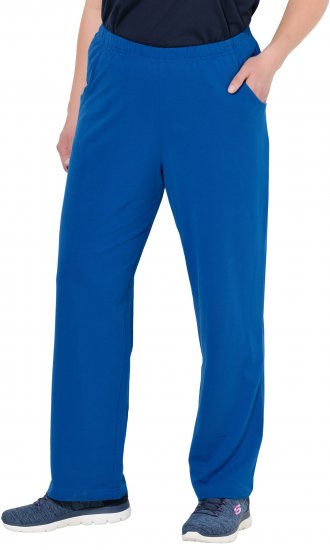 Ulla Popken Pull On Knit Straight Leg Pocket Pants Denim Blue - NŐI RUHÁZAT 40-66 - 