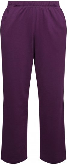 Ulla Popken Pull On Knit Straight Leg Pocket Pants Dark Blackberry - Női Farmer & Nadrágok Nagy Méretekben – Plus Size - 