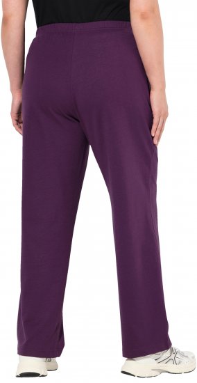 Ulla Popken Pull On Knit Straight Leg Pocket Pants Dark Blackberry - Női Farmer & Nadrágok Nagy Méretekben – Plus Size - 