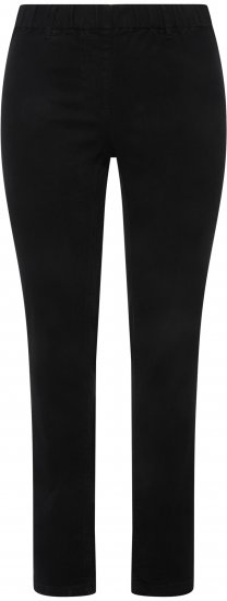 Ulla Popken Denim Look All Elastic Pocket Sienna Jeggings Black - Női Farmer & Nadrágok Nagy Méretekben – Plus Size - 