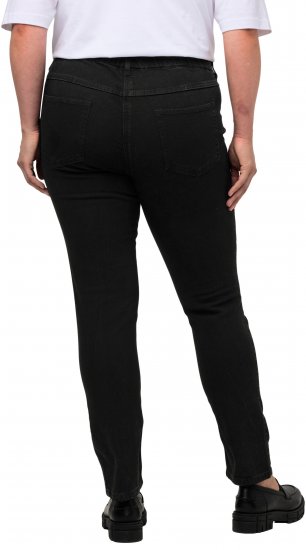 Ulla Popken Denim Look All Elastic Pocket Sienna Jeggings Black - Női Farmer & Nadrágok Nagy Méretekben – Plus Size - 