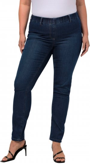 Ulla Popken Denim Look All Elastic Pocket Sienna Jeggings Blue Denim - Női Farmer & Nadrágok Nagy Méretekben – Plus Size - 
