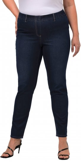 Ulla Popken Denim Look All Elastic Pocket Sienna Jeggings Dark Blue Denim - Női Farmer & Nadrágok Nagy Méretekben – Plus Size - 