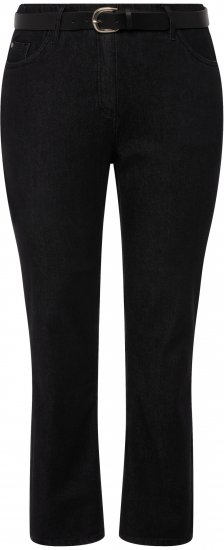 Ulla Popken Sammy Fit Slim Leg Stretch Jeans Black - Női Farmer & Nadrágok Nagy Méretekben – Plus Size - 