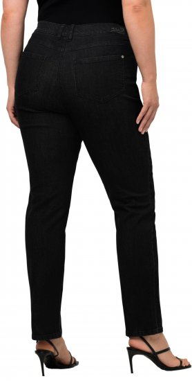 Ulla Popken Sammy Fit Slim Leg Stretch Jeans Black - Női Farmer & Nadrágok Nagy Méretekben – Plus Size - 