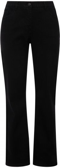 Ulla Popken Straight Leg Mandy Fit Stretch Jeans Black - Női Farmer & Nadrágok Nagy Méretekben – Plus Size - 
