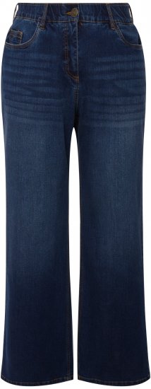 Ulla Popken Mary Fit Wide Leg Stretch Jeans Blue Denim - Női Farmer & Nadrágok Nagy Méretekben – Plus Size - 