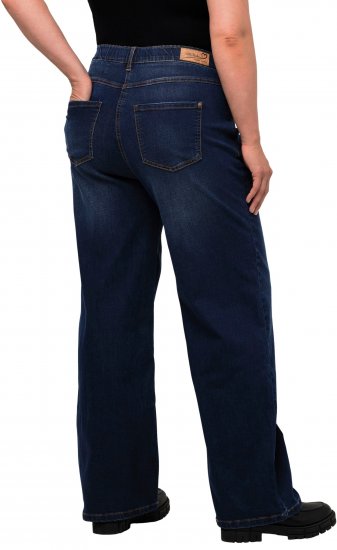 Ulla Popken Mary Fit Wide Leg Stretch Jeans Blue Denim - Női Farmer & Nadrágok Nagy Méretekben – Plus Size - 