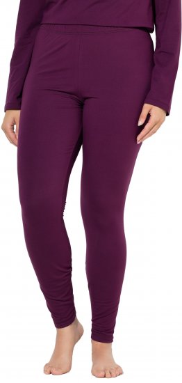 Ulla Popken Quick Dry Moisture Wicking Stretch Ski Leggings Grape Red - Női Farmer & Nadrágok Nagy Méretekben – Plus Size - 