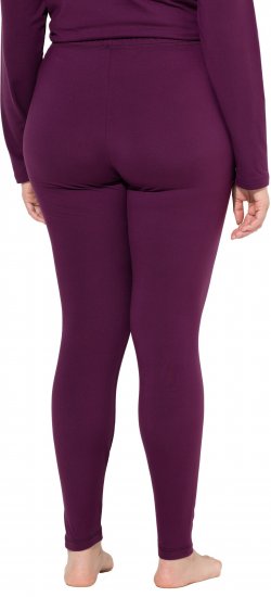 Ulla Popken Quick Dry Moisture Wicking Stretch Ski Leggings Grape Red - Női Farmer & Nadrágok Nagy Méretekben – Plus Size - 