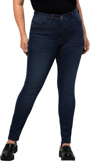 Ulla Popken Stretch Sarah Fit Skinny Jeans Blue Denim - Női Farmer & Nadrágok Nagy Méretekben – Plus Size - 