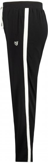 Ulla Popken Side Stripe Adjustable Drawstring Waist Joggers Black - Női Farmer & Nadrágok Nagy Méretekben – Plus Size - 