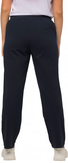 Ulla Popken Side Stripe Adjustable Drawstring Waist Joggers Navy - Női Farmer & Nadrágok Nagy Méretekben – Plus Size - 