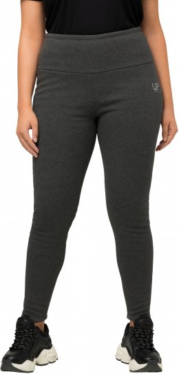 Ulla Popken Faux Fur Lined Stretch Leggings Charcoal - Női Farmer & Nadrágok Nagy Méretekben – Plus Size - 