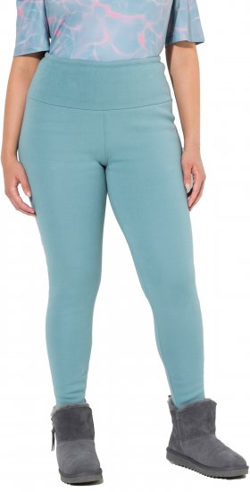 Ulla Popken Faux Fur Lined Stretch Leggings Ice Green - Női Farmer & Nadrágok Nagy Méretekben – Plus Size - 