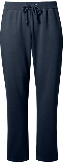 Ulla Popken Basic Drawstring Elastic Waist Cotton Blend Joggers Navy - Női Farmer & Nadrágok Nagy Méretekben – Plus Size - 