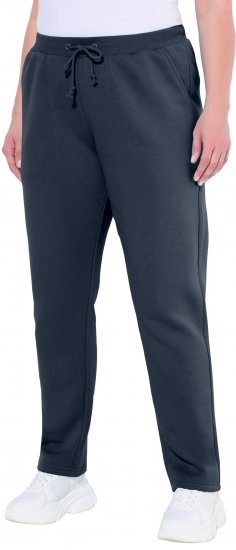 Ulla Popken Basic Drawstring Elastic Waist Cotton Blend Joggers Navy - Női Farmer & Nadrágok Nagy Méretekben – Plus Size - 