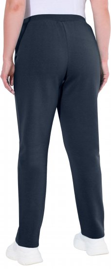 Ulla Popken Basic Drawstring Elastic Waist Cotton Blend Joggers Navy - Női Farmer & Nadrágok Nagy Méretekben – Plus Size - 