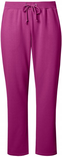 Ulla Popken Basic Drawstring Elastic Waist Cotton Blend Joggers Berry - Női Farmer & Nadrágok Nagy Méretekben – Plus Size - 