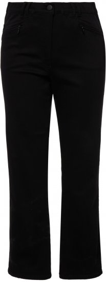 Ulla Popken Basic Mony Tapered Leg Stretch Pants Black - Női Farmer & Nadrágok Nagy Méretekben – Plus Size - 