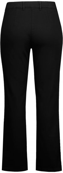 Ulla Popken Basic Mony Tapered Leg Stretch Pants Black - Női Farmer & Nadrágok Nagy Méretekben – Plus Size - 