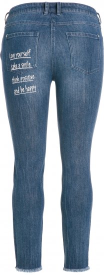 Ulla Popken Positive Thoughts Slim Leg Sarah Fit Stretch Jeans Blue Denim - NŐI RUHÁZAT 40-66 - 