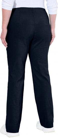 Ulla Popken Bengaline Elastic Waist Thermal Pants Navy - Női Farmer & Nadrágok Nagy Méretekben – Plus Size - 