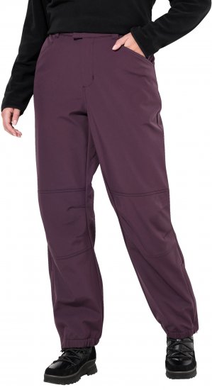 Ulla Popken Softshell Triple Function Fleece Lined Pants Dark Blackberry - Női Farmer & Nadrágok Nagy Méretekben – Plus Size - 