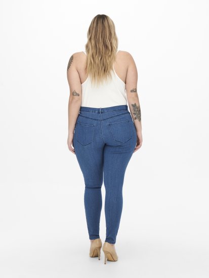 Only Carmakoma Thunder Life Skinny Fit Jeans Blue Denim - Női Farmer & Nadrágok Nagy Méretekben – Plus Size - 