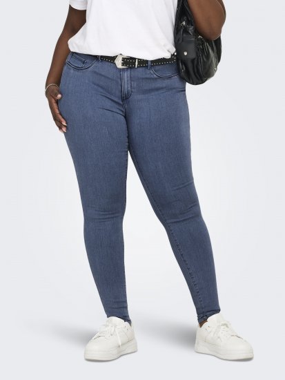 Only Carmakoma Thunder Life Skinny Fit Jeans Blue Denim - Női Farmer & Nadrágok Nagy Méretekben – Plus Size - 
