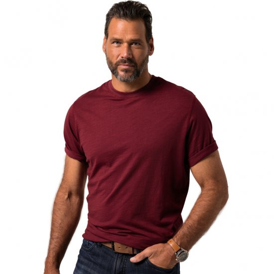 JP1880 T-Shirt Short Sleeve Soft Jersey Red - Pólók - Nagyméretű pólók - 2XL-14XL