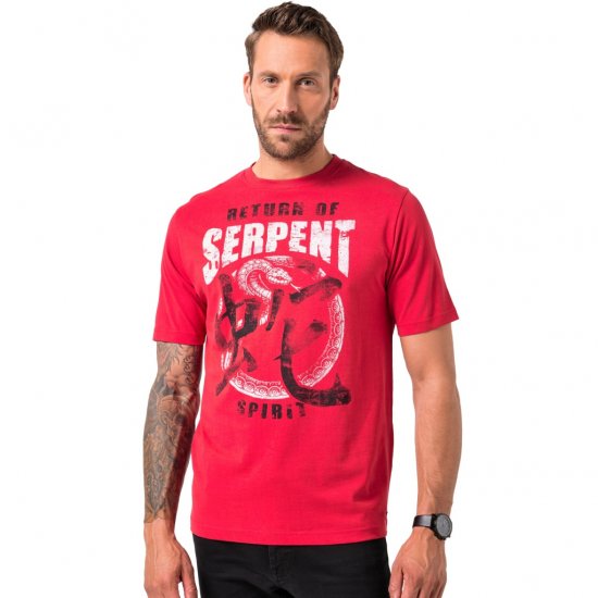 JP1880 T-Shirt Short Sleeve Serpent Red - Pólók - Nagyméretű pólók - 2XL-14XL