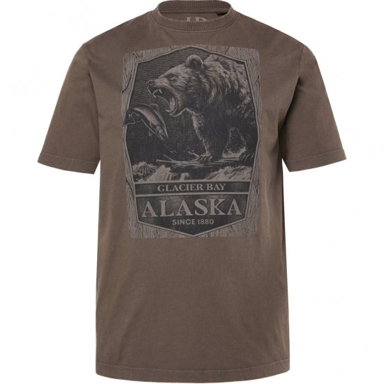 JP1880 T-Shirt Short Sleeve Alaska Dark Brown - Pólók - Nagyméretű pólók - 2XL-14XL