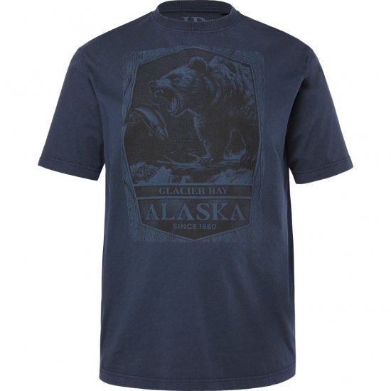 JP1880 T-Shirt Short Sleeve Alaska Navy - Pólók - Nagyméretű pólók - 2XL-14XL