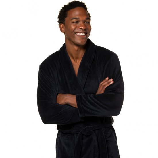 JP1880 Bathrobe with Spacious Patch Pockets Dark Navy - Alsónemű & Strandruhák - Nagyméretű Alsónemű 2XL-8XL