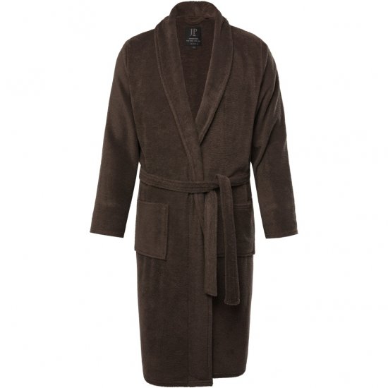 JP1880 Bathrobe Extra Soft Terry Cloth Brown - Alsónemű & Strandruhák - Nagyméretű Alsónemű 2XL-8XL